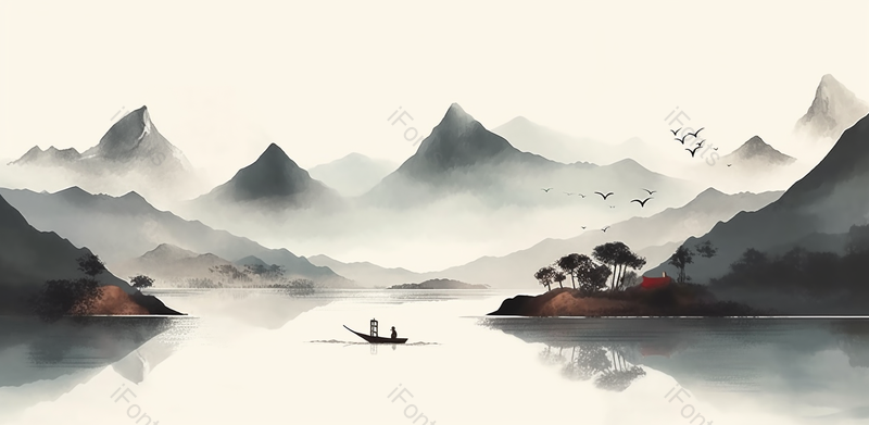 水墨山水中国风写意背景,插画/手绘图,插画/手绘图库,插画/手绘图下载,插画/手绘